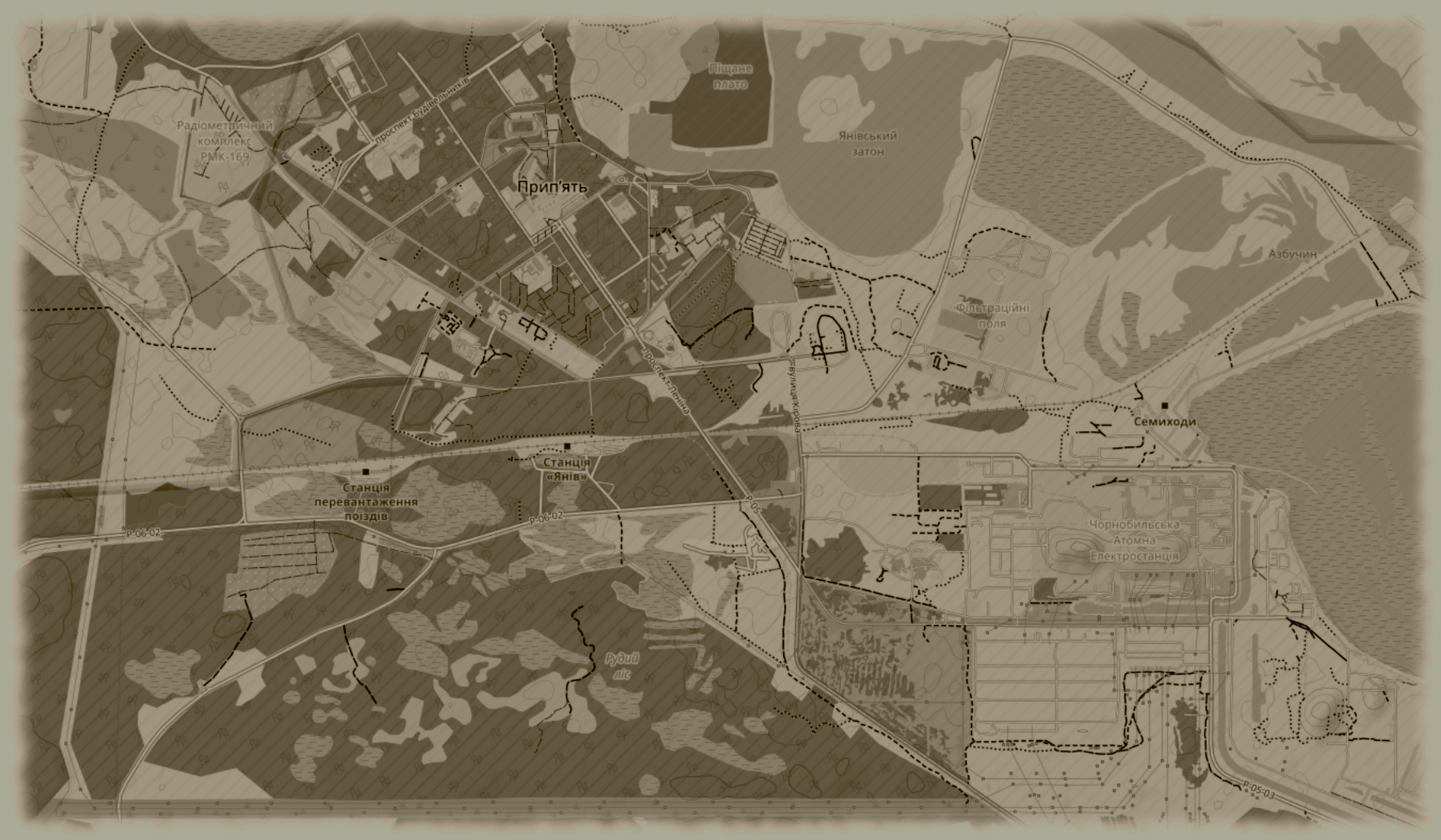 Map of Pripyat